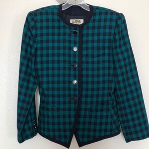 Checkered wool suit